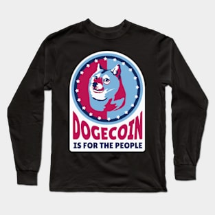 Dogecoin DOGE Meme Coin Long Sleeve T-Shirt